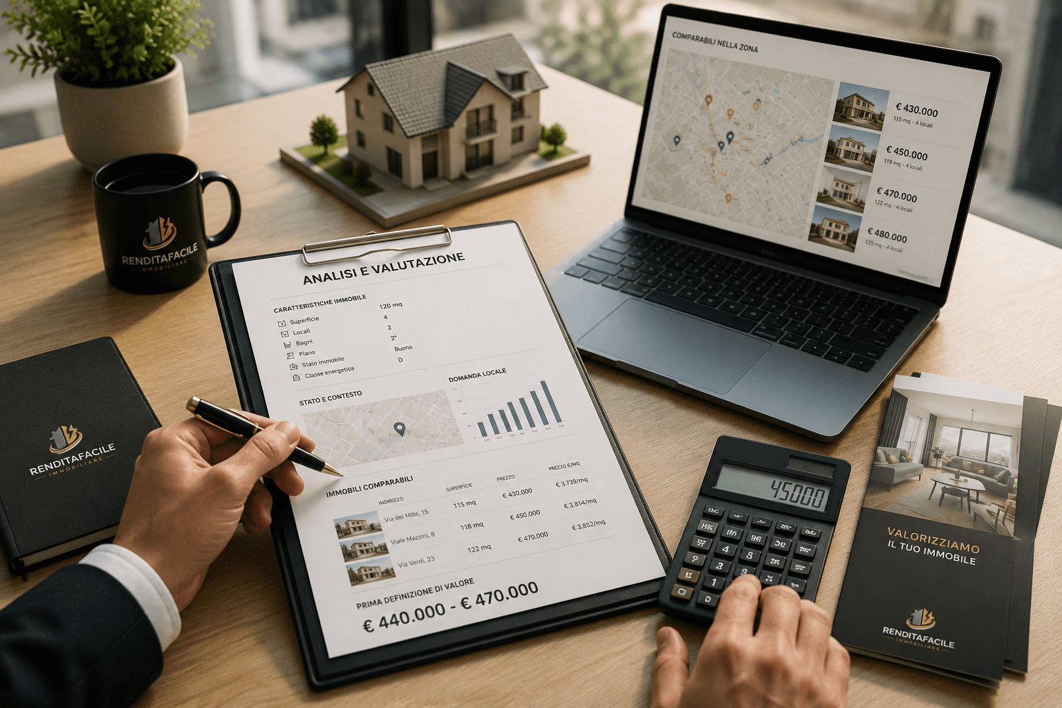 Analisi e valutazione immobiliare con studio del mercato e degli immobili comparabili