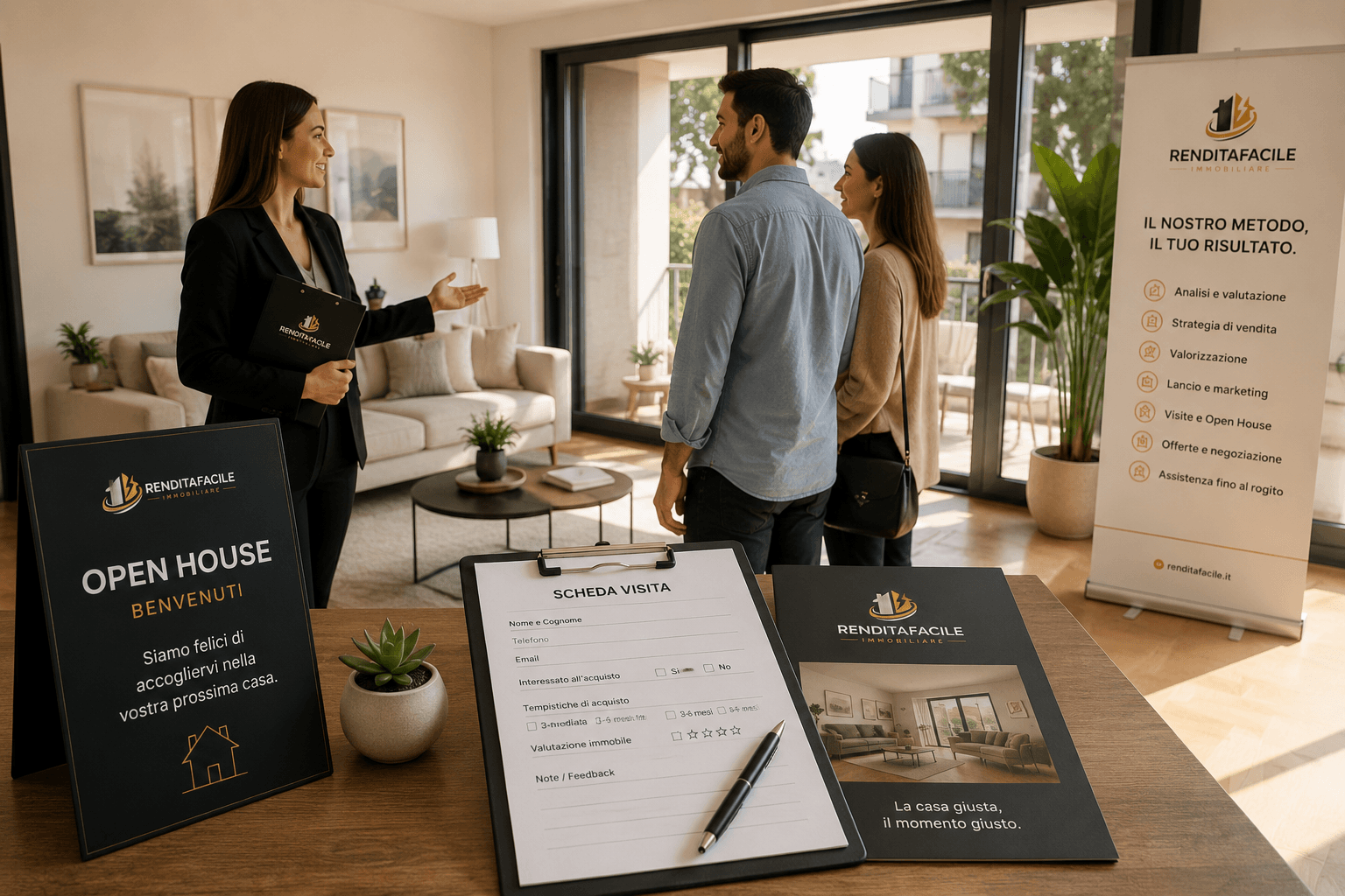Open House organizzato da RenditaFacile con visita di potenziali acquirenti